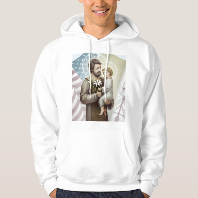 St. Joseph der Beschützer Hoodie (Vorderseite)