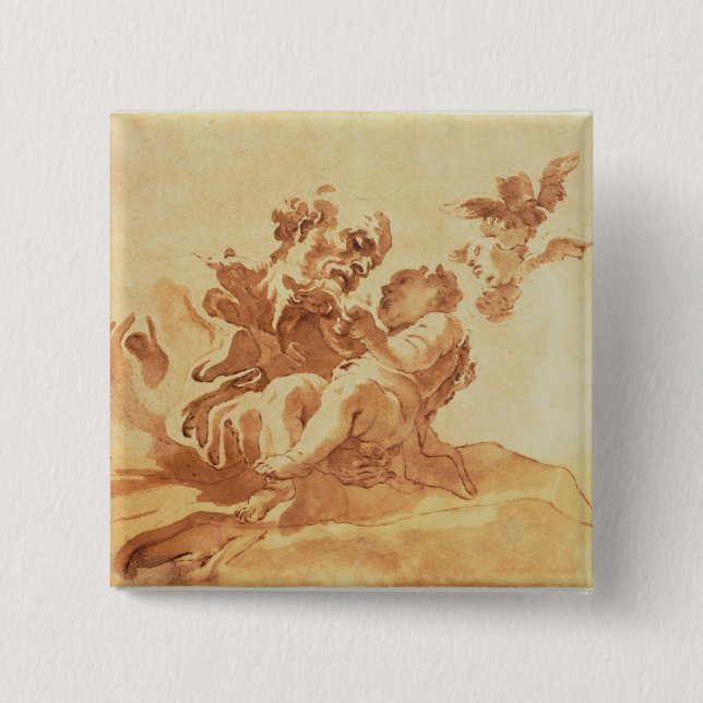 St Joseph, der das Christus-Kind verehrt (Stift, Button (Vorderseite)