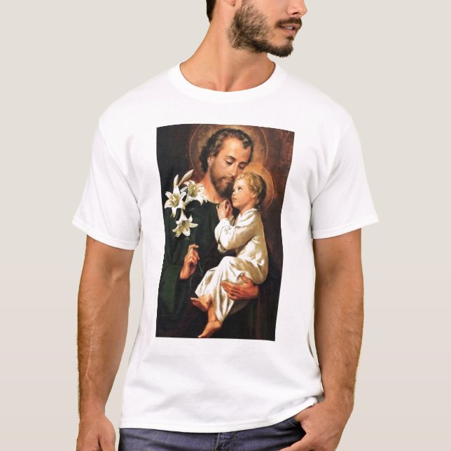 St Joseph, der Jesus-T - Shirt hält (Fabrik mit (Vorderseite)