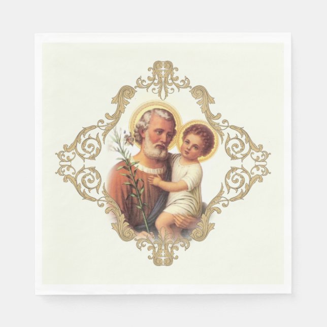 St. Joseph Fathers Day Fest Napkins Serviette (Vorderseite)
