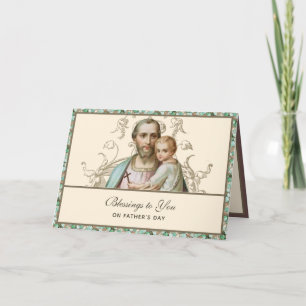 St. Joseph Fathers Day Jesus Religious Card Karte