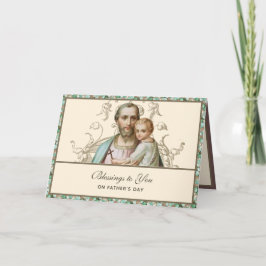 St. Joseph Fathers Day Jesus Religious Card Karte