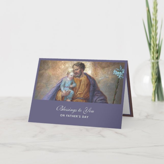 St. Joseph Fathers Day Jesus Religious Card Karte (Vorderseite)