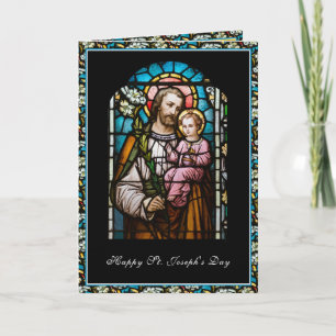 St. Joseph Feast Glass Prayer Karte