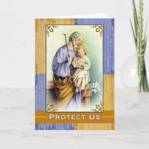 St. Joseph-Feiertag im Vintage-Stil mit falscher H Karte