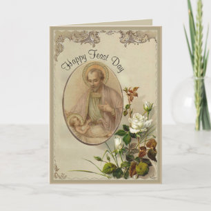 St. Joseph-Feiertag Katholisch Religiös Karte