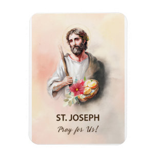 St. Joseph Festtag beten für uns Wasserfarbe Magnet