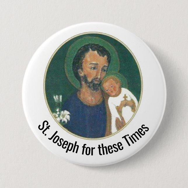 St. Joseph für diese Zeiten Button (Vorderseite)