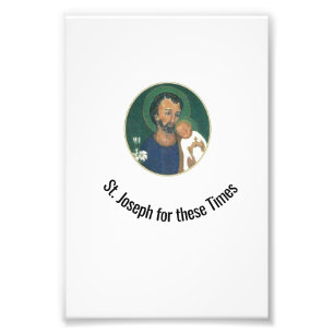 St. Joseph für diese Zeiten Fotodruck