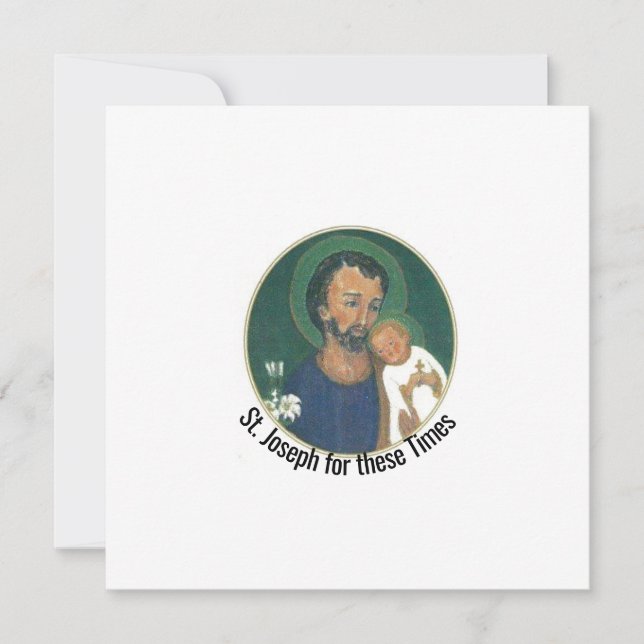 St. Joseph für diese Zeiten Karte (Vorderseite)
