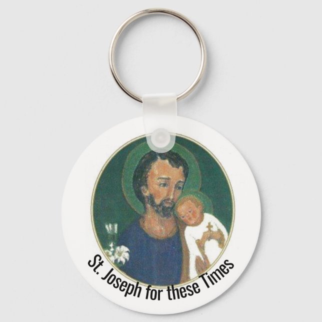 St Joseph für diese Zeiten Schlüsselanhänger (Vorderseite)