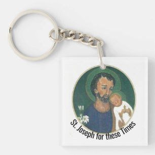 St Joseph für diese Zeiten Schlüsselanhänger
