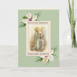 St. Joseph Jesus katholische Beileid Dankeschön Dankeskarte