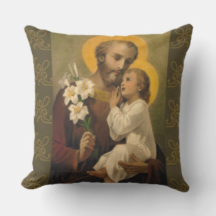 St. Joseph Jesus Religious Pope Signature Kissen