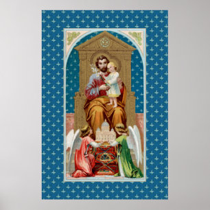 St. Joseph, Jesuskind CC; Engel w/ vatikanischem M Poster
