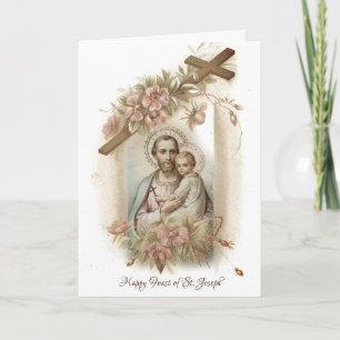 St. Joseph Kind-Jesus-Festtag Karte