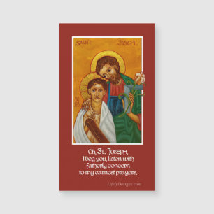 St. Joseph & Kind Jesus  Gebet Magnet