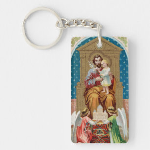 St. Joseph, Kleinkind CC, Engel mit Vatikan-Modell Schlüsselanhänger