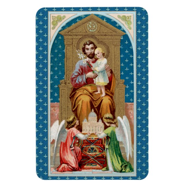 St. Joseph, Kleinkind CC, Engel mit Vatikanmodell Magnet (Vertikal)