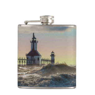 St Joseph Lighthouse Painterly Flask Flachmann