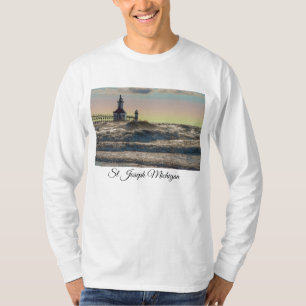 St Joseph Lighthouse Painterly Long Sleeve T - Shi T-Shirt