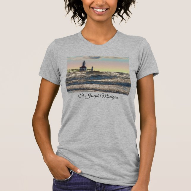 St Joseph Lighthouse Painterly T - Shirt (Vorderseite)