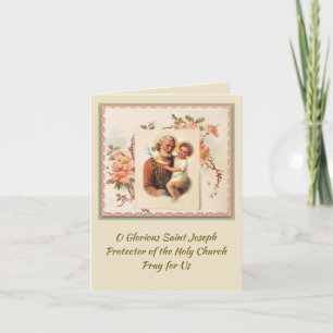 St. Joseph Memorare Gebet Gruß Karte