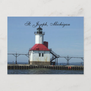 St. Joseph, Michigan Lighthouse am See Mychigan Postkarte