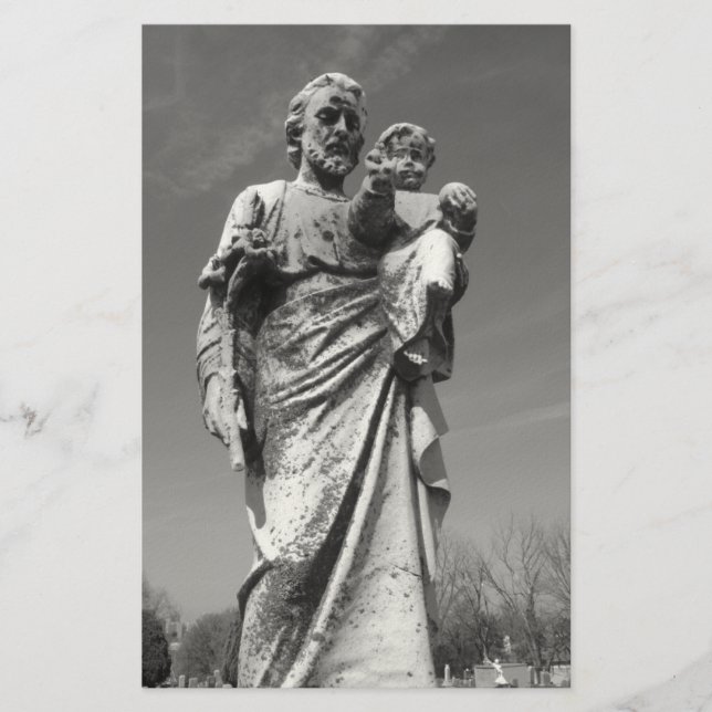 St Joseph mit dem Kind stationär Briefpapier (Vorderseite)