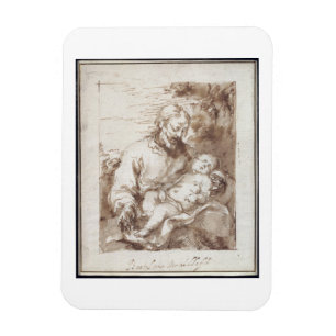 St Joseph mit dem schlafenden Christus-Kind (Stift Magnet