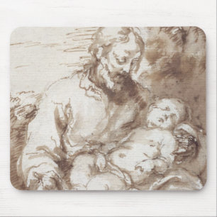 St Joseph mit dem schlafenden Christus-Kind (Stift Mousepad