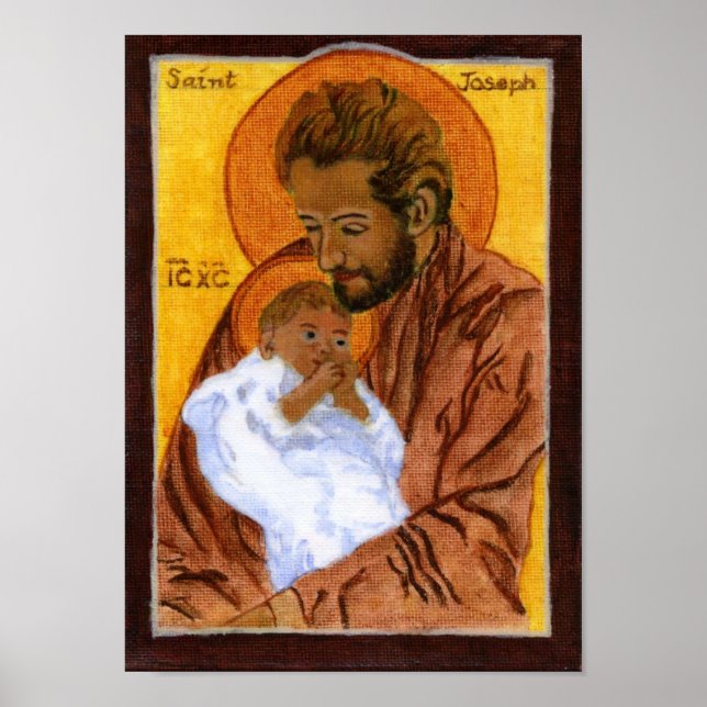 St. Joseph mit Grenzplakat Poster (Vorne)