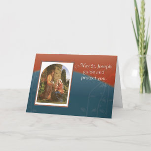 St. Joseph mit Maria und Jesus und Geist Karte