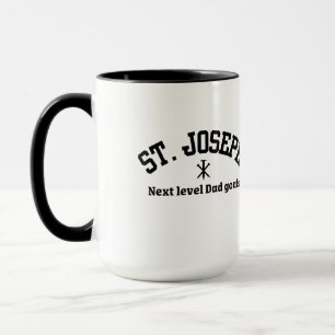 St. Joseph Next Level Dad Schwarze Collegeschrift Tasse