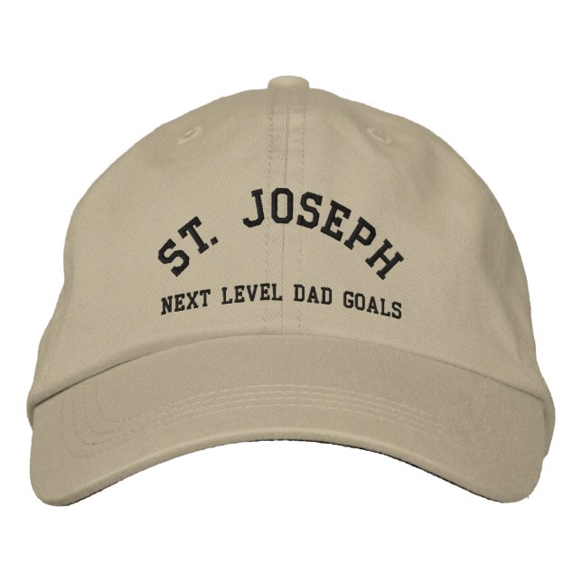 St. Joseph Next Level Vater Goals Bestickte Baseballkappe (Vorderseite)