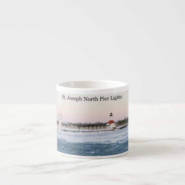 St. Joseph North Pierhead Lights Espresso Tasse (Vorderseite)