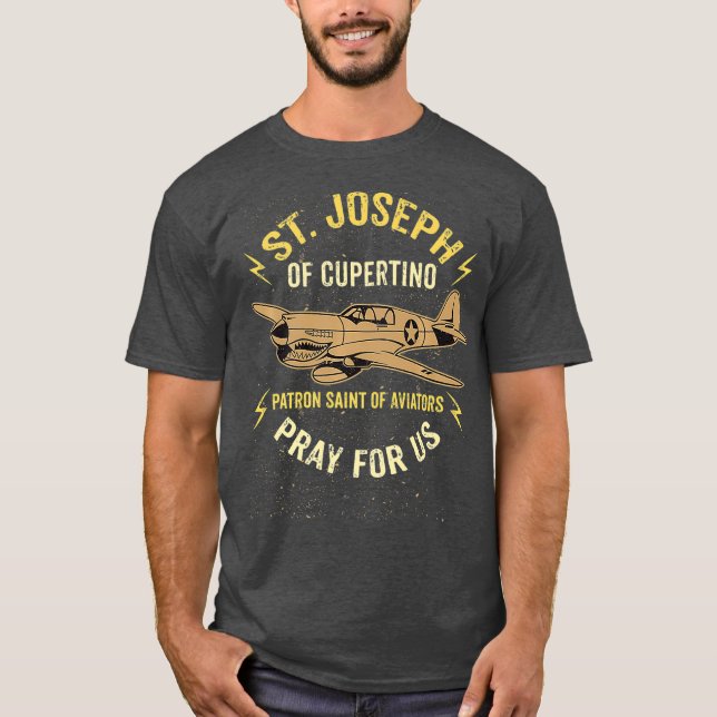 St Joseph of Cupertino Patron Saint of Pilots T-Shirt (Vorderseite)