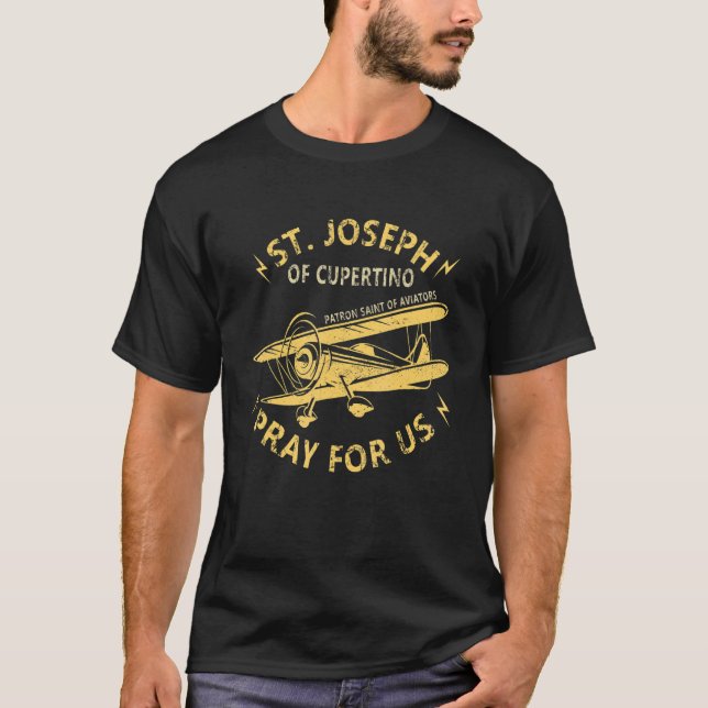 St Joseph of Cupertino Schutzheilige der Piloten A T-Shirt (Vorderseite)
