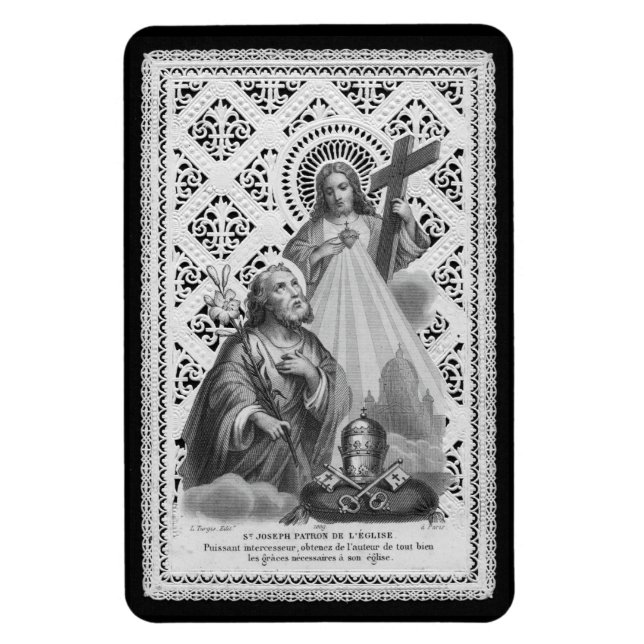 St. Joseph, Papalsymbole und der SHJ (LT 02) Magnet (Vertikal)