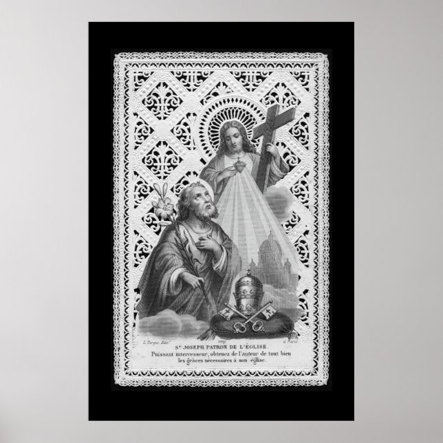 St. Joseph, Papalsymbole und der SHJ (LT 02) Poster (Vorne)