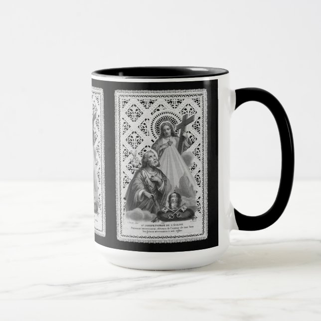 St. Joseph, Papalsymbole und der SHJ (LT 02) Tasse (Rechts)