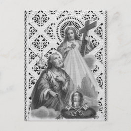St. Joseph, Papalsymbole und SHJ (Detail; LT 02) Postkarte