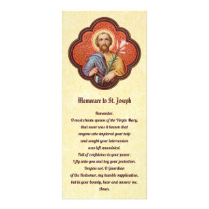 St. Joseph-Rackkarte mit Memorare und Litanei Werbekarte