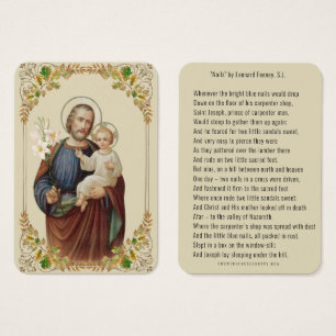 St. Joseph Religious Gedicht "Nails" von Feeney