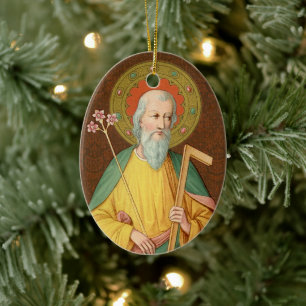 St. Joseph (SAU 35) Oval Keramikornament