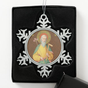 St. Joseph (SAU 35) Schneeflocken Zinn-Ornament