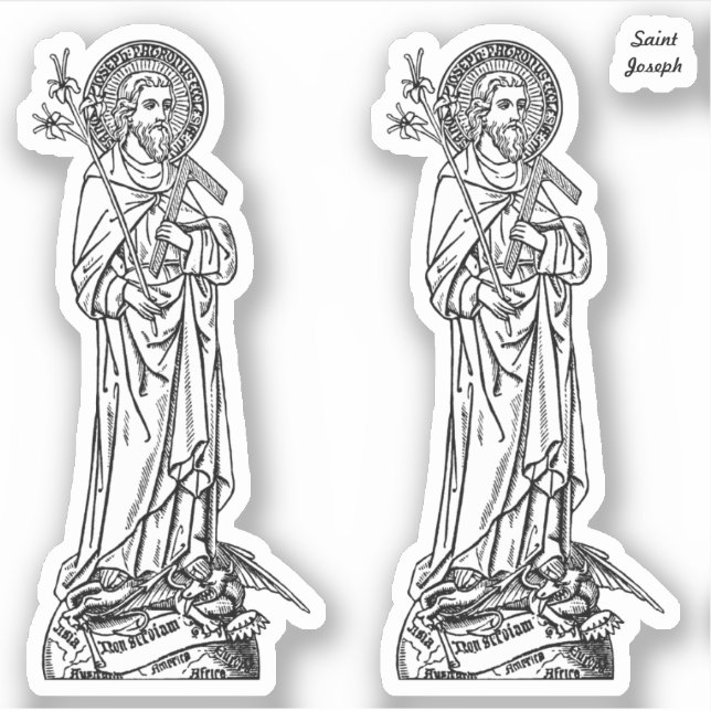 St. Joseph, Schirmherr der Kirche (DT 01) Aufkleber (Vorderseite)