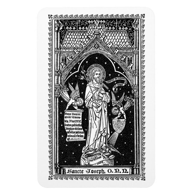 St. Joseph, Schirmherr der Kirche (DT 01) Magnet (Vertikal)
