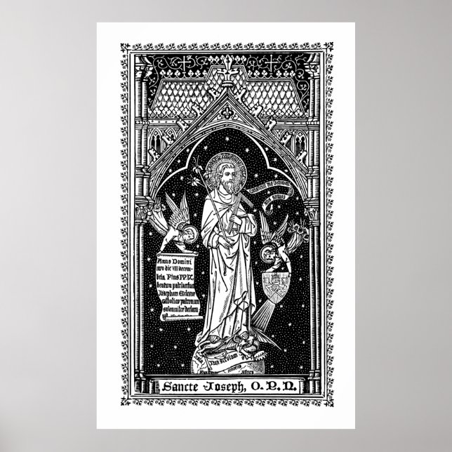St. Joseph, Schirmherr der Kirche (DT 01) Poster (Vorne)