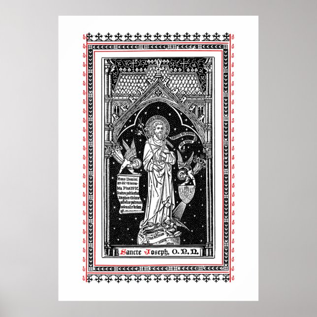 St. Joseph, Schirmherr der Kirche (DT 01) Poster (Vorne)
